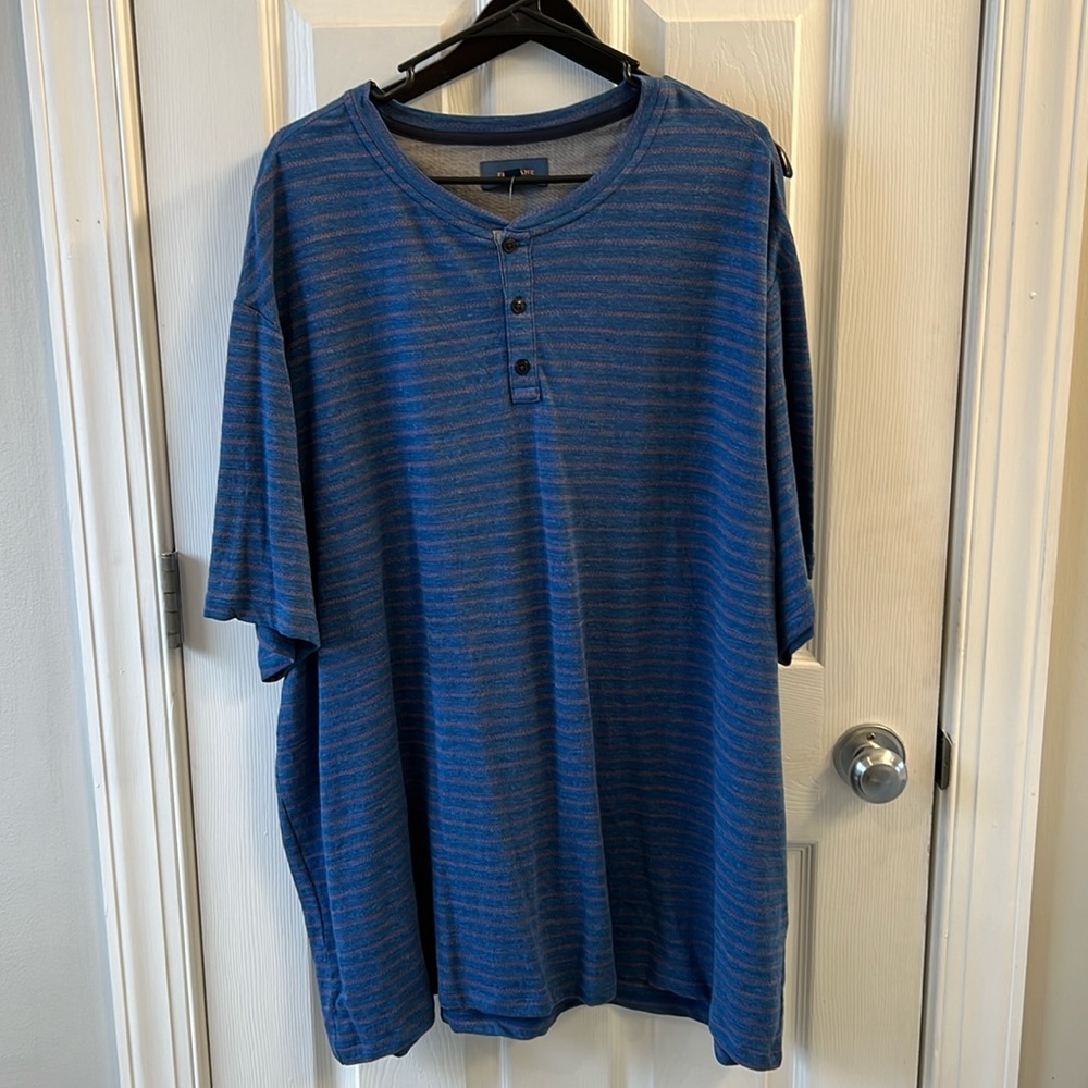 Fairlane Striped Henley 3XL